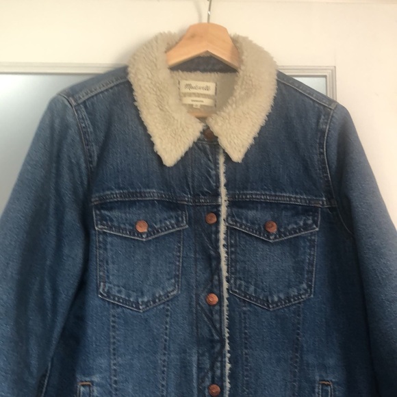 Madewell oversized denim and Sherpa jacket - Picture 2 of 4